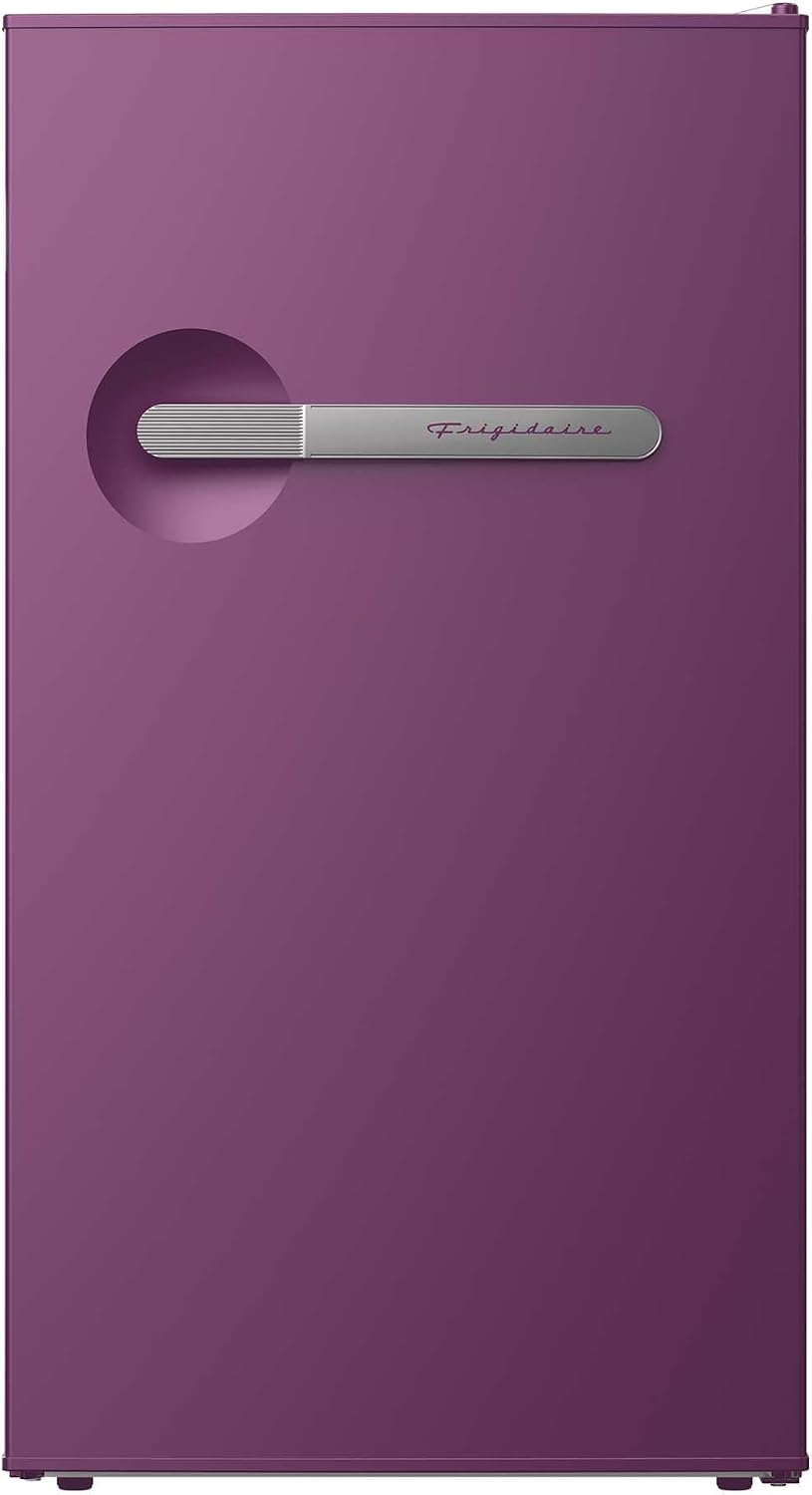Frigidaire Refrigerator-Retro Mini Fridge Energy Saving-Adjustable Thermostat Control- Ideal for Dorm, Office, RV, Garage, Apartment 3.1 Cu Ft, PLUM