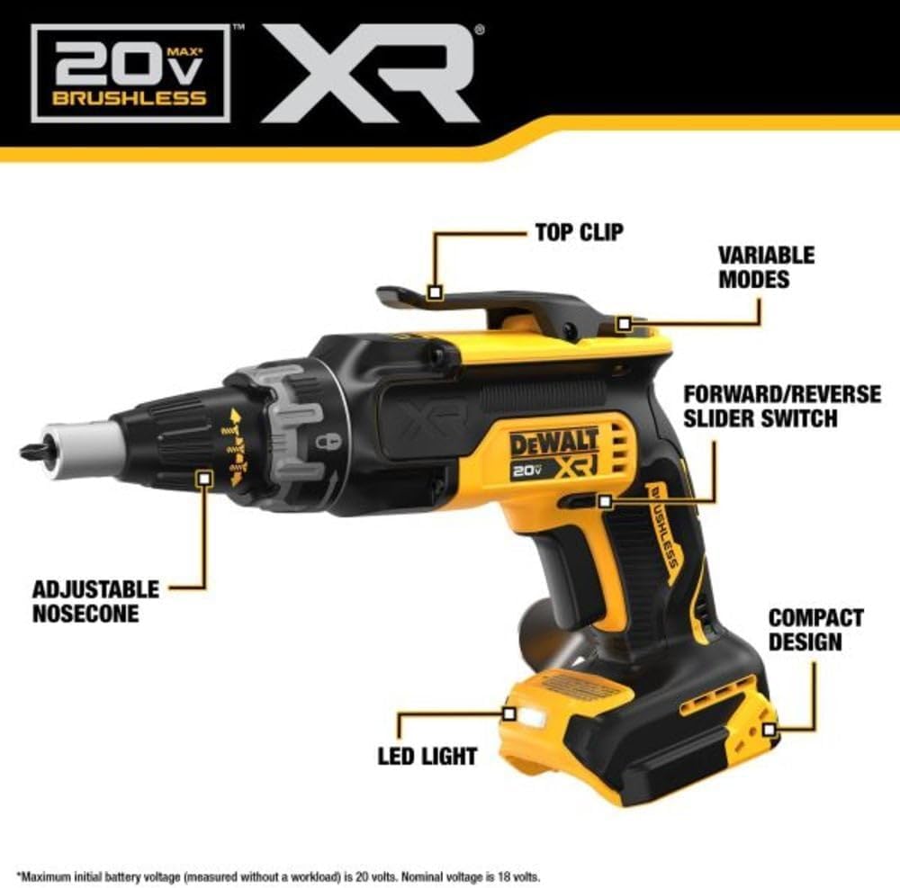 DEWALT 20V Max Drywall Screwgun, Tool Only (DCF630B) (Pack of 3)