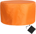 YSUEFIJO Patio Furniture Cover Orange 150x30in Garden Furniture Covers Waterproof Round Table Cover 420D Oxford Fabric Anti-UV Tear-Resistant Easy to Clean for Sofa Dining Table and Chairs