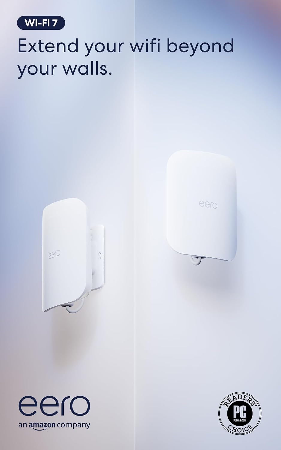Amazon eero Outdoor 7 dual-band mesh wifi system (newest model) - Weatherproof rating of IP66, Coverage up to 30,000 sq. ft. outdoors, 2-pack, Includes two 30W PoE+ adapters