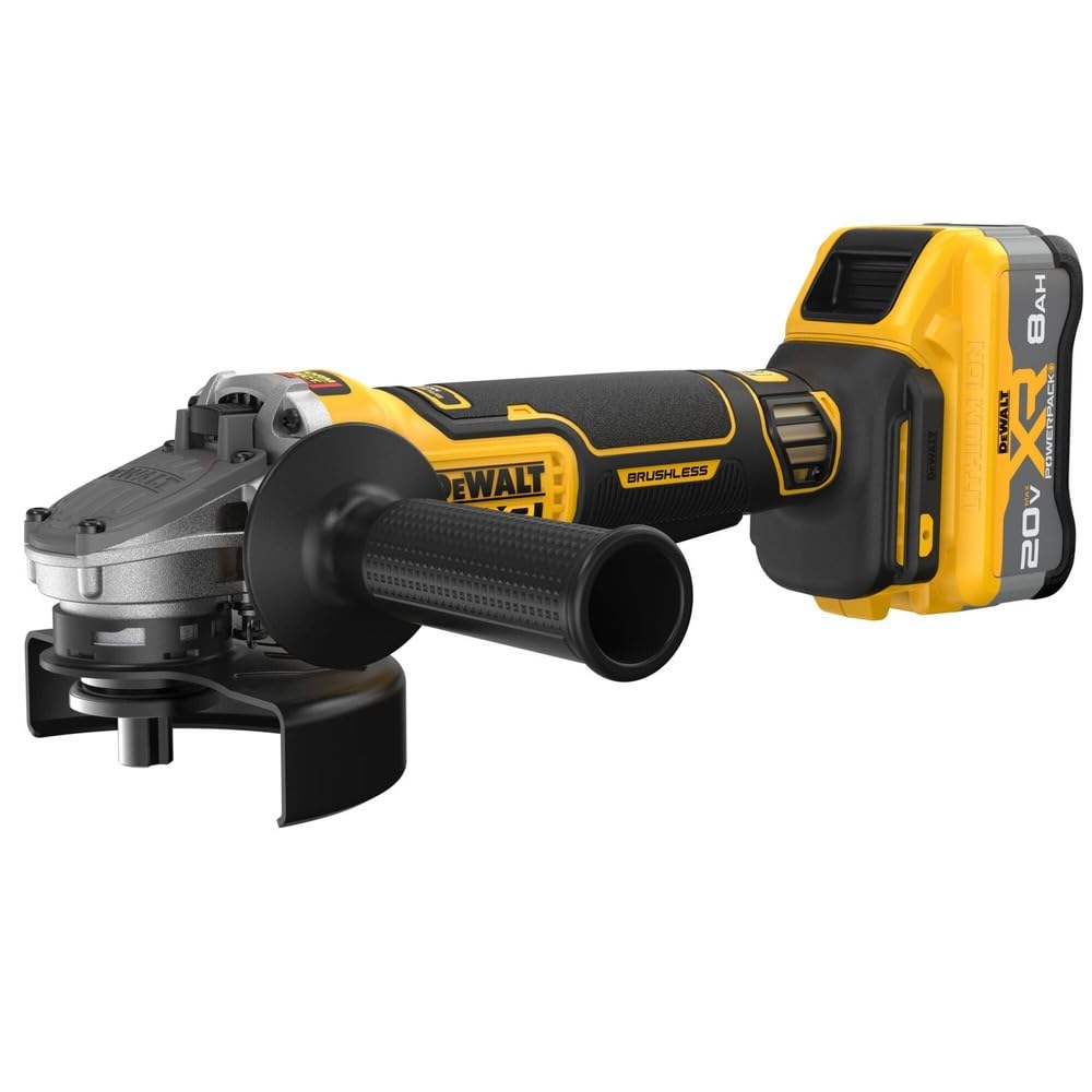 DEWALT 20V MAX XR Brushless Cordless 4-1/2 in. - 5 in. Angle Grinder Kit with XR POWERPACK (DCG410WW1)