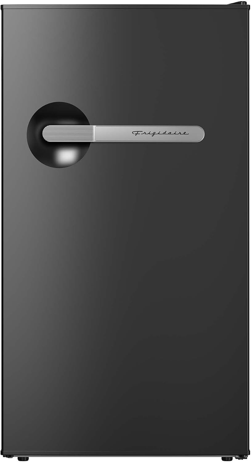 Frigidaire Refrigerator-Retro Mini Fridge Energy Saving-Adjustable Thermostat Control- Ideal for Dorm, Office, RV, Garage, Apartment 3.1 Cu Ft, ONYX