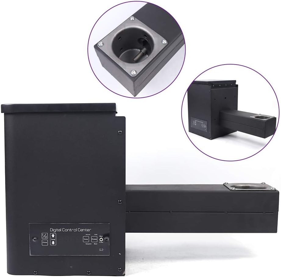 Pellet BBQ Smoker Hopper Assembly Kit, Digital Temperature Controller Electric Wood Pellet Smoker Grill Part for BBQ, Smoke, Bake, Roast, Braise, Grill