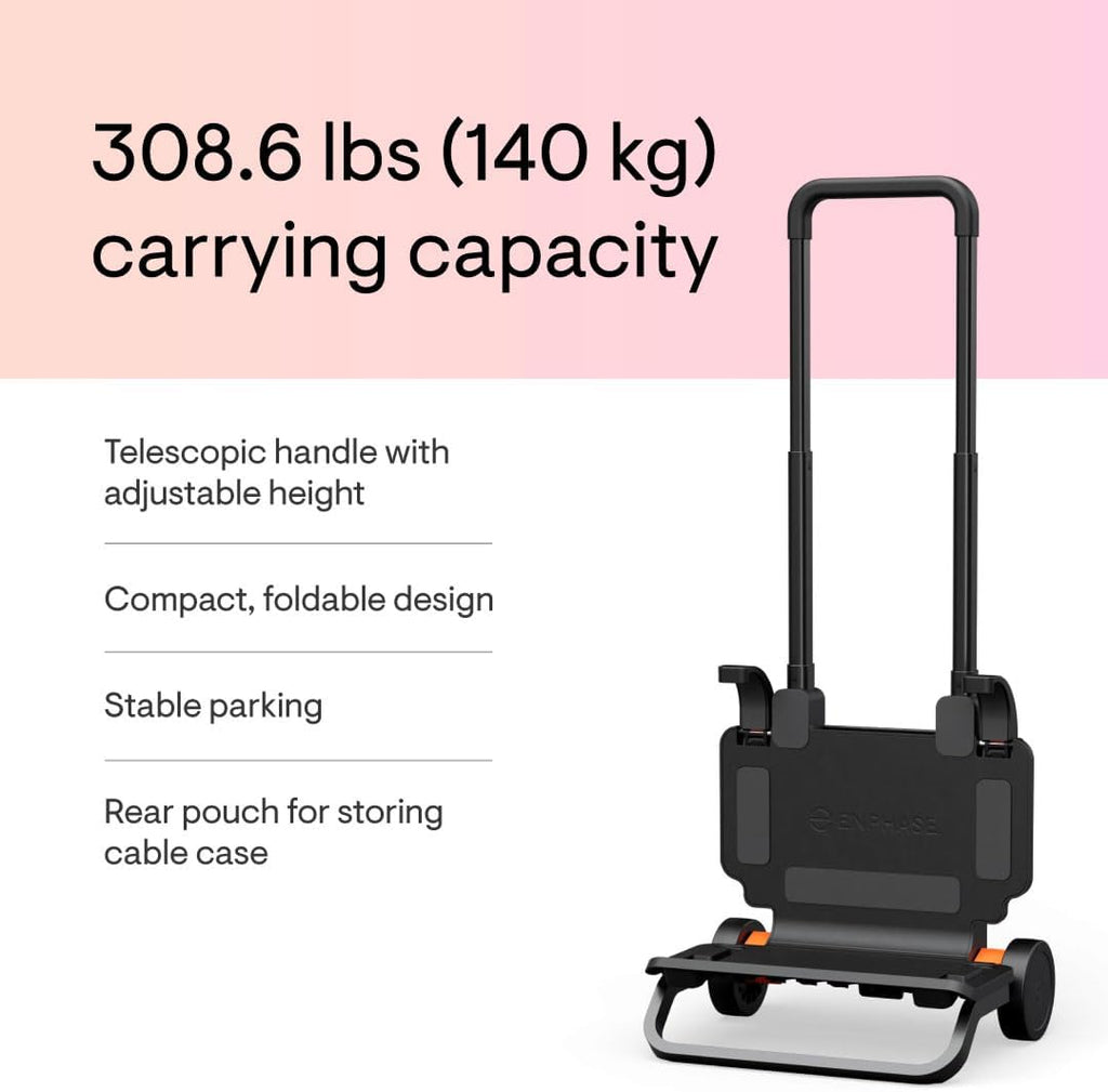 Enphase IQ PowerPack 1500Wh + IQ Cart | UL 9540A Certified Portable Power Station | Home Backup Power Outage Emergency | LFP Battery | IQ8 Microinverters | Solar Generator | Enphase App