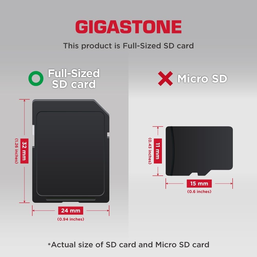 【5-Years Data Recovery】 GIGASTONE 512GB SD Card with USB Type C Card Reader, 4K Camera Pro, A1 V30 U3 SDXC Memory Card Compatible with Canon Digital Camera, with 1 Mini case