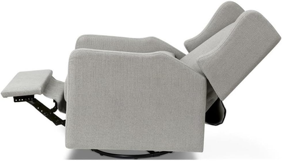 DaVinci Carter's Arlo Glider Recliner Nursery Chair - Water & Stain Resistant Glider Rocking Chair for Nursery - GREENGUARD Gold, FSC & Certi-PUR US Certified - Cozy Swivel Rocker Recliner - Grey