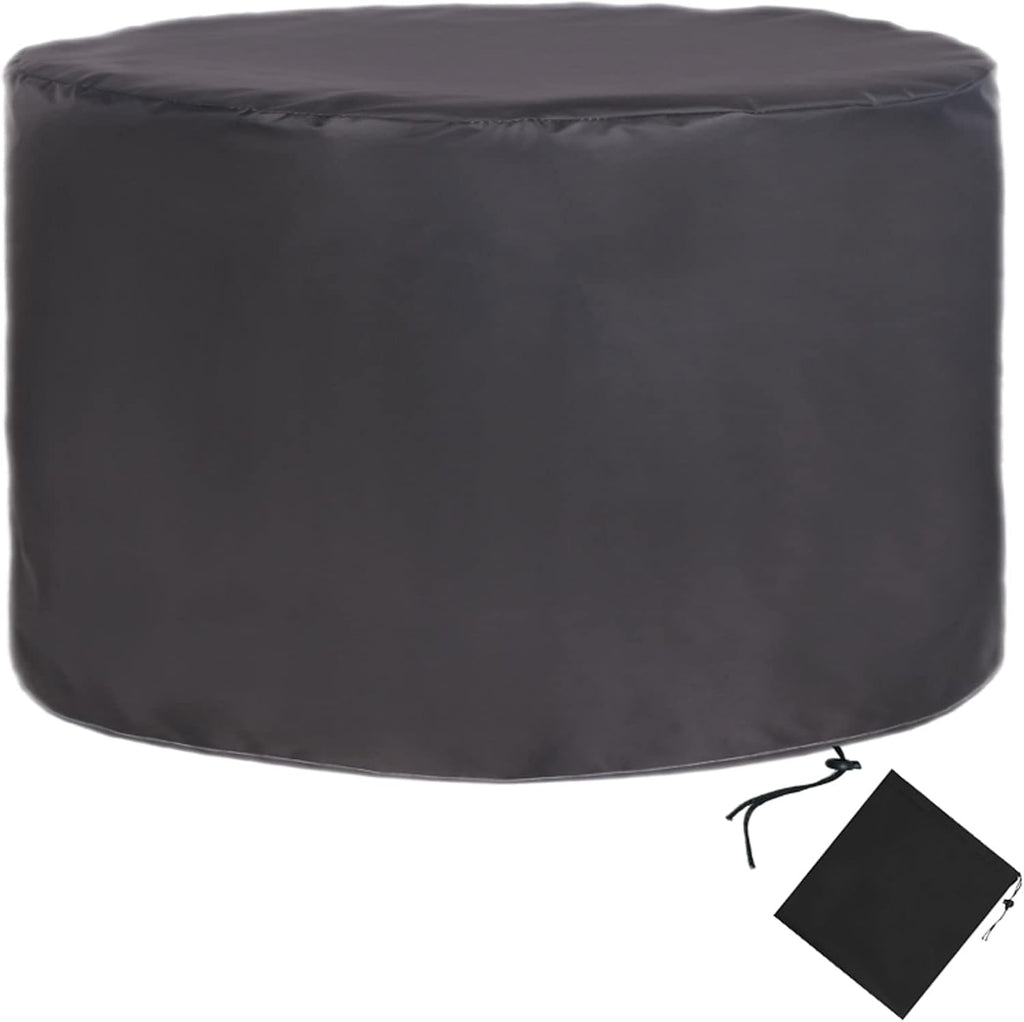 YSUEFIJO Patio Furniture Cover Black 146x39in Garden Furniture Covers Waterproof Round Table Cover 420D Oxford Fabric Anti-UV Tear-Resistant Easy to Clean for Sofa Dining Table and Chairs