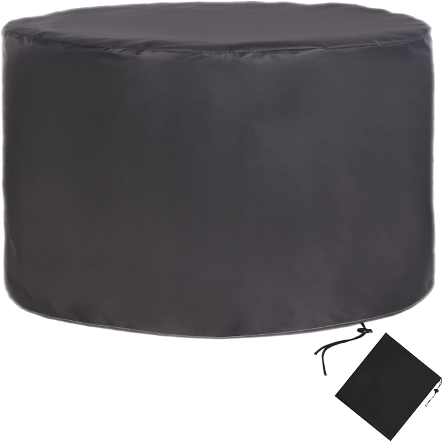 YSUEFIJO Patio Furniture Cover Black 146x39in Garden Furniture Covers Waterproof Round Table Cover 420D Oxford Fabric Anti-UV Tear-Resistant Easy to Clean for Sofa Dining Table and Chairs