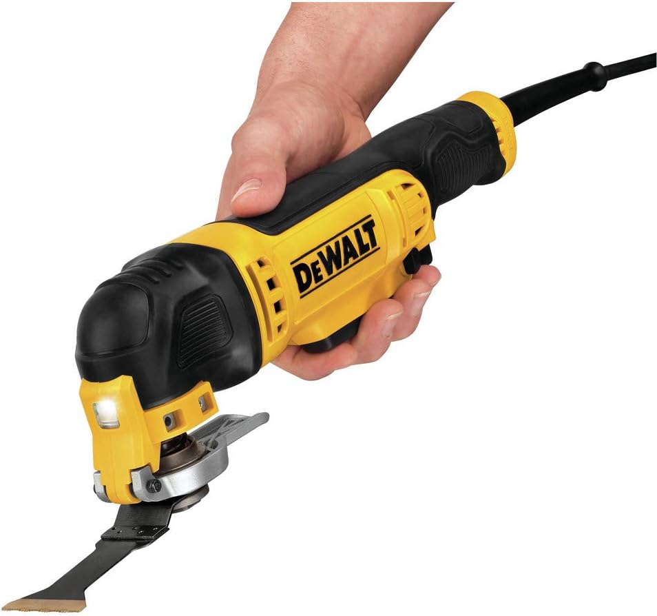 DEWALT Oscillating Tool, 3-Amp, Corded, Includes Wood Blades, Sandpaper and Tool Bag (DWE315K)
