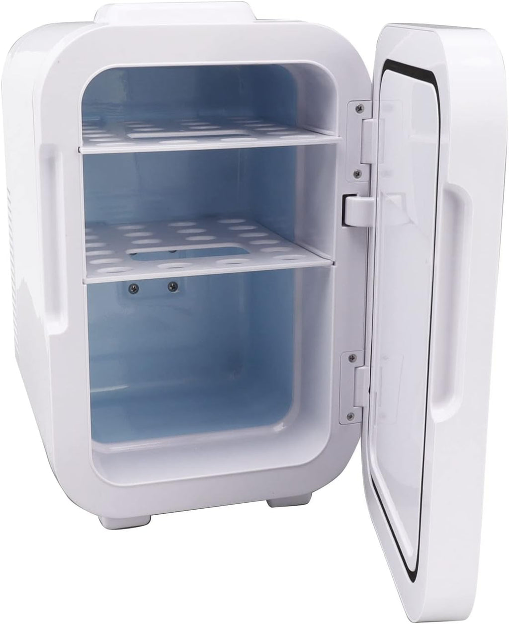 Asixxsix Mini Fridge, Quiet Dimmable LED Mirrored Beauty Fridge 8L Portable Electric Plug in Cooler & Warmer AC DC Small Refrigerator for Food, Drinks, Beauty & Makeup, Bedroom Car Office