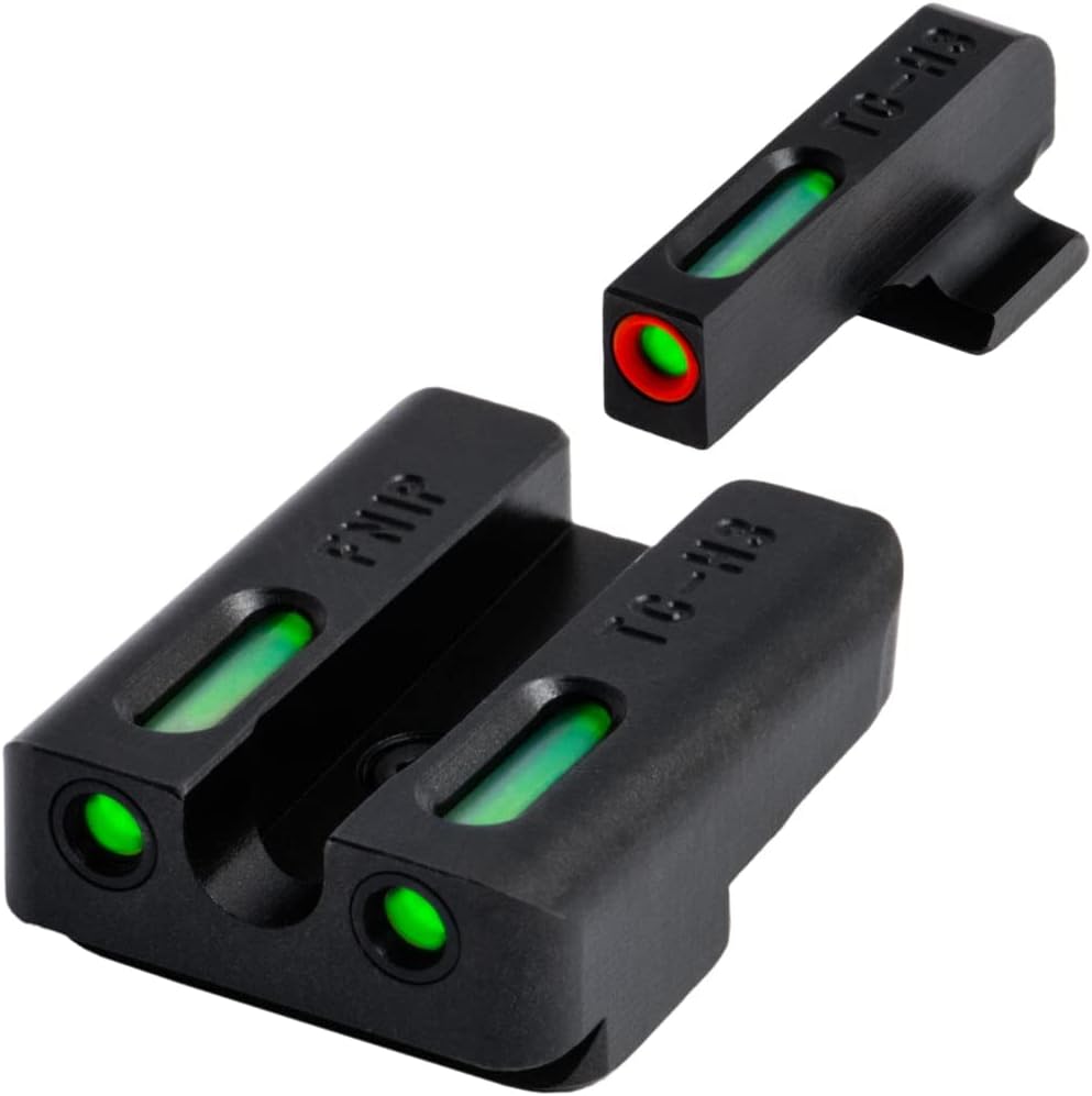Truglo TFX PRO Handgun Sight, Glowing Shock Proof Tritium and Fiber Optic Night Sight for Handguns, Compact, Durable, and Snag Free Sight