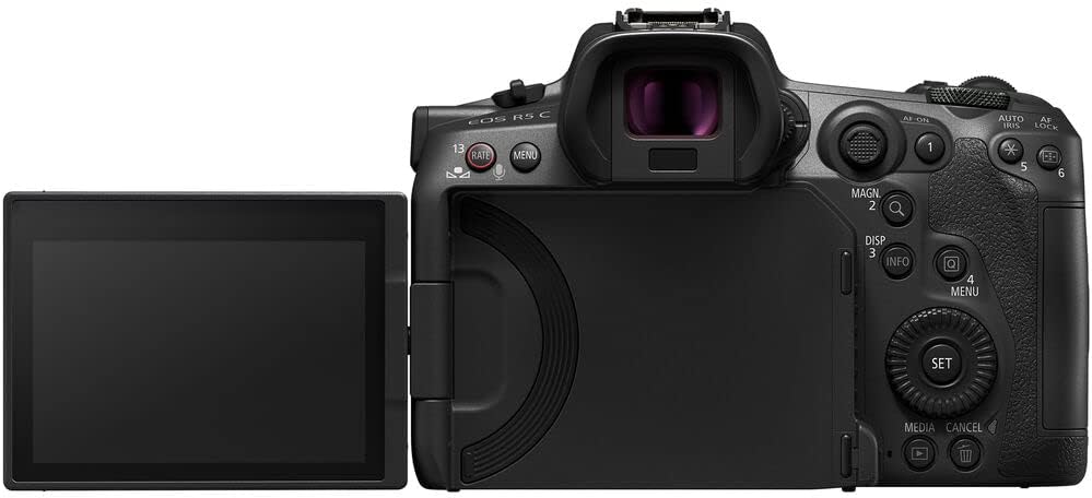 Canon EOS R5 C Mirrorless Cinema Camera 45MP Full Frame 8K RAW Video Dual Pixel AF Hybrid Photography Filmmaking Camera (5077C002) + Canon RF 75-300mm Lens + Adapter EF-EOS R + LP-E6P Battery + More