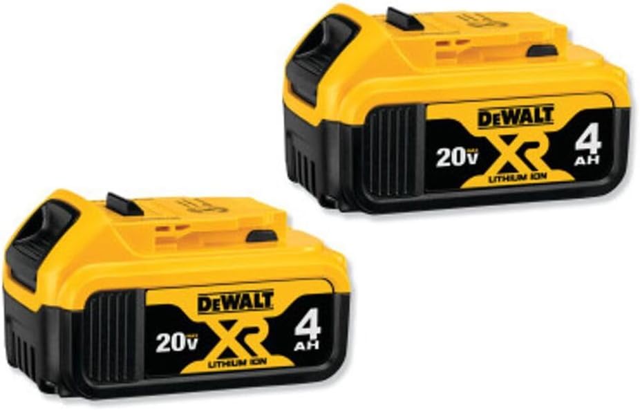 DEWALT 20V MAX* XR Battery, 4.0-Ah, 2-Pack (DCB204-2), Black