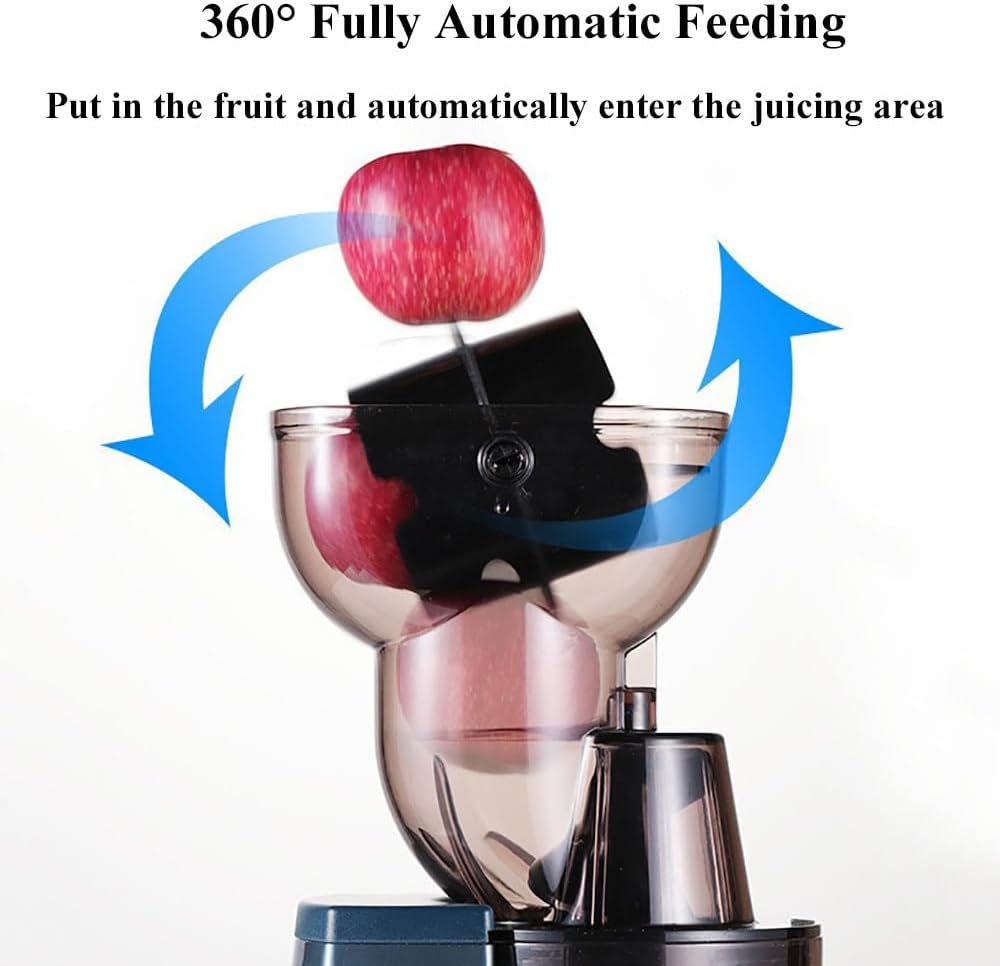 150w Centrifugal Juicer Large,Cold Press Juicer With 3.54 Inch Feed Chute,Plug-In Design,360° Self Feeding Professional Masticating Juicer,For Whole Fruit,Easy To Clean