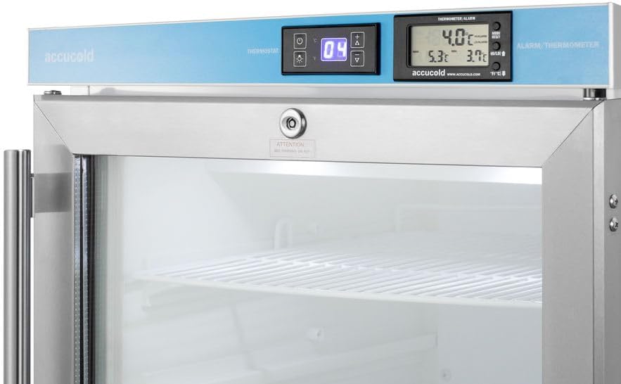 Accucold 2.65 cu.ft. Medical Refrigerator, 20' Wide, Vaccine Refrigerator, ADA Compliant, Glass Door- ACR46GL