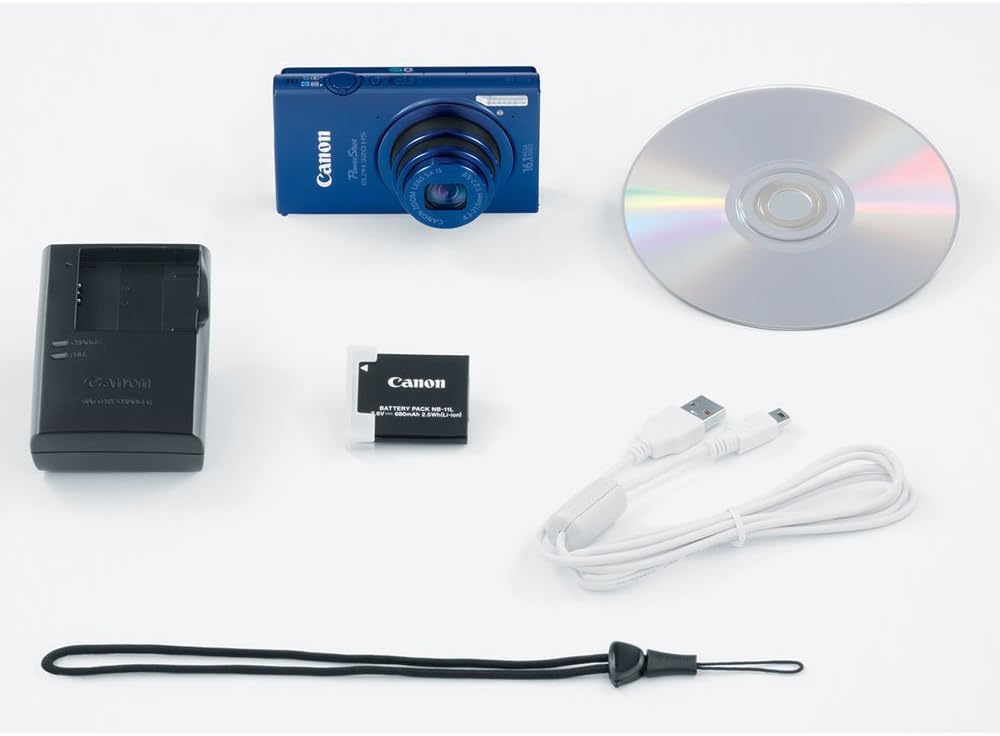 Canon PowerShot ELPH 320 HS 16.1 MP Wi-Fi Enabled CMOS Digital Camera with 5X Zoom 24mm Wide-Angle Lens with 1080p Full HD Video and 3.2-Inch Touch Panel LCD (Blue)