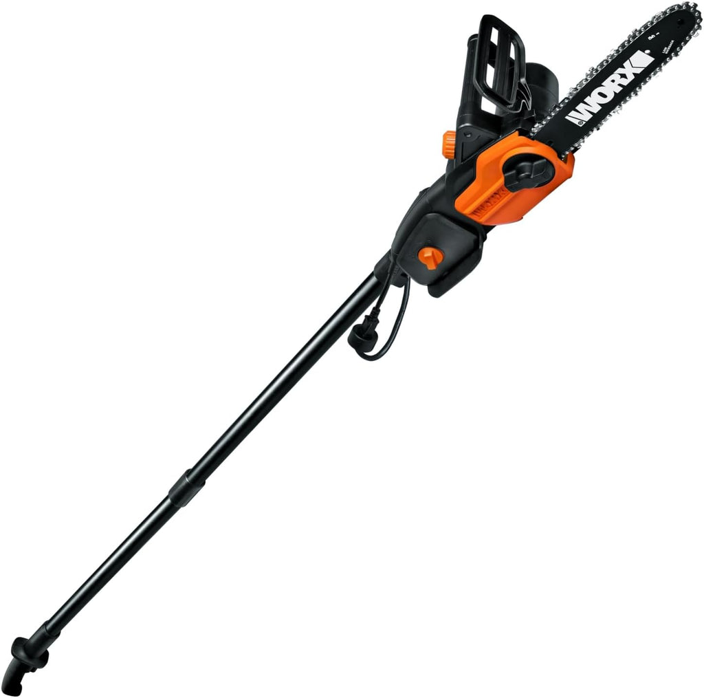 WORX Pole Saw, 8 Amp 10' Electric Pole Saw, Up to 10 ft., 28 ft/s chain speed