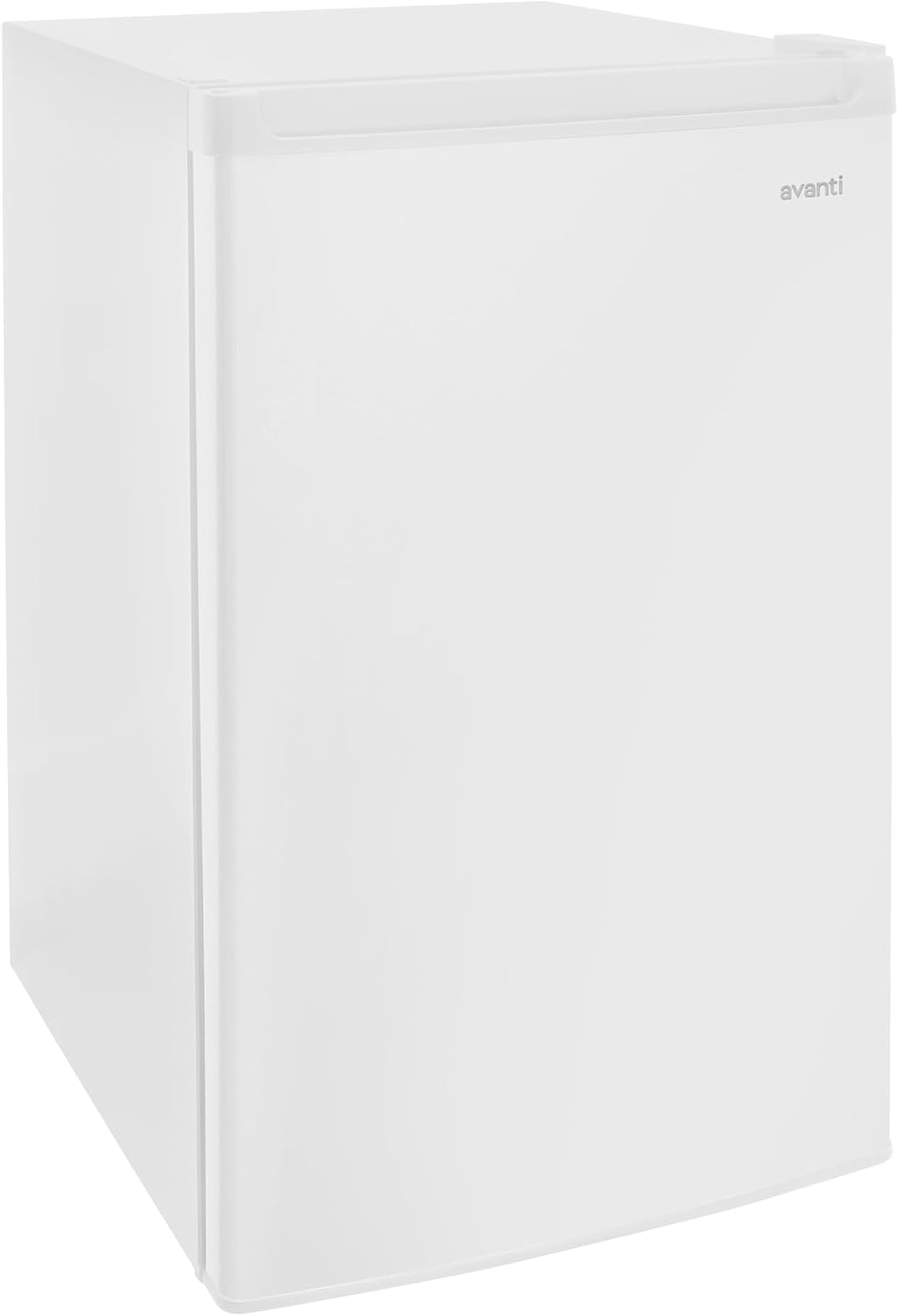 Avanti 4.4 Cu. Ft. Mini Fridge, Compact Refrigerator, Removable Shelves, Crisper Drawer, Reversible Locking Door, Energy Star Certified with Automatic Defrost, White
