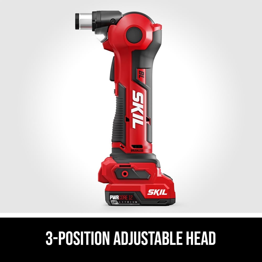 SKIL PWR CORE 12 Brushless 12V Auto Hammer Kit, Includes 2.0Ah USB-C Battery and 20W USB-C Charger - AH6552A-11