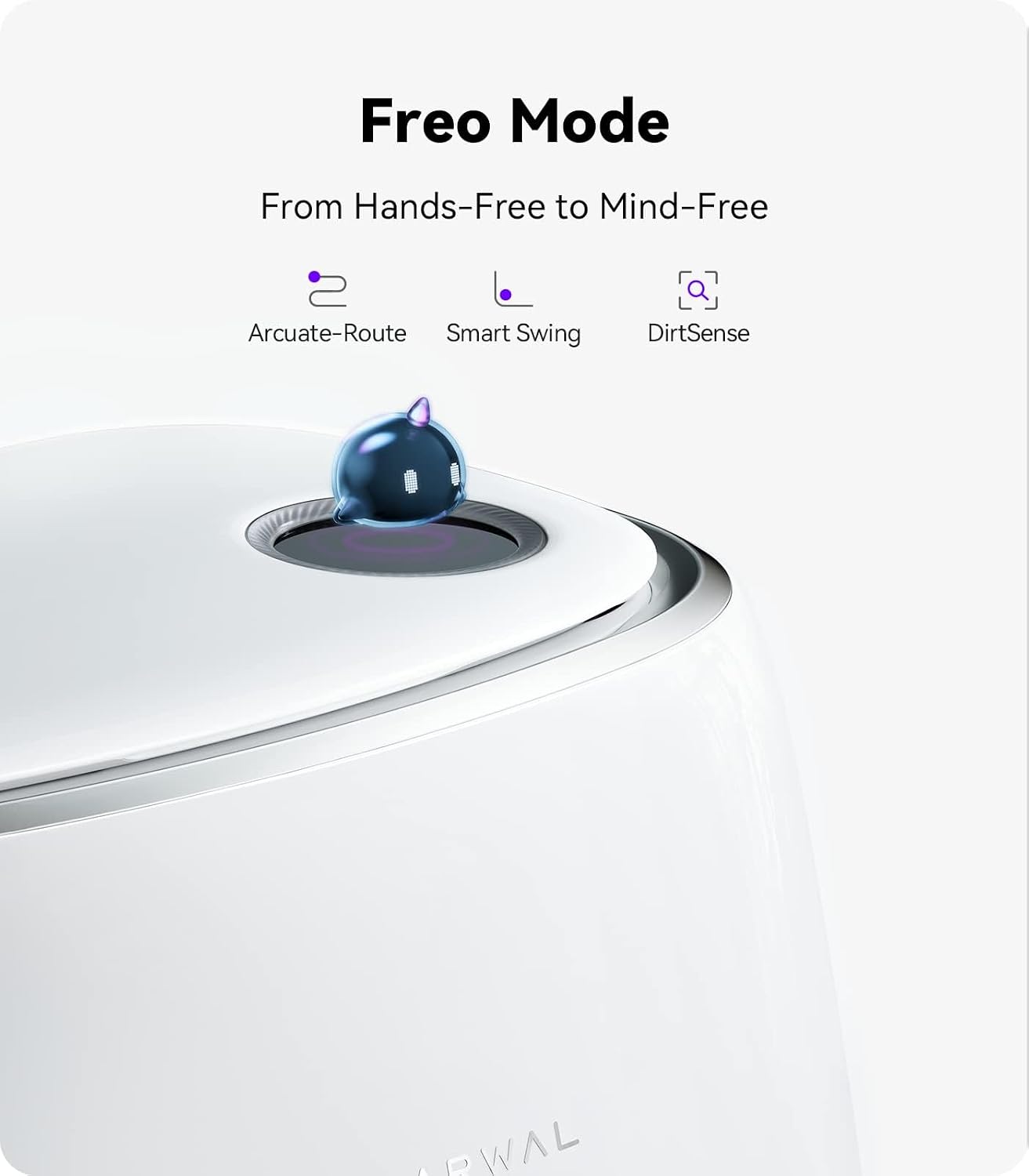 NARWAL Freo Robot Vacuum and Mop Comb, Washing & Drying, Dirt Sense Ultra Clean, Auto Add Cleaner, LCD Display, Smart Swing, Arcuate-Route, WiFi, APP Control, White (Renewed)
