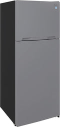 Avanti Apartment Refrigerator Freestanding Dual Door Design Fridge with Top Freezer, Adjustable Temperature Control and Frost Free Defrost, for Condo, House, Small Kitchen Use, 14.3-Cu.Ft, Metallic