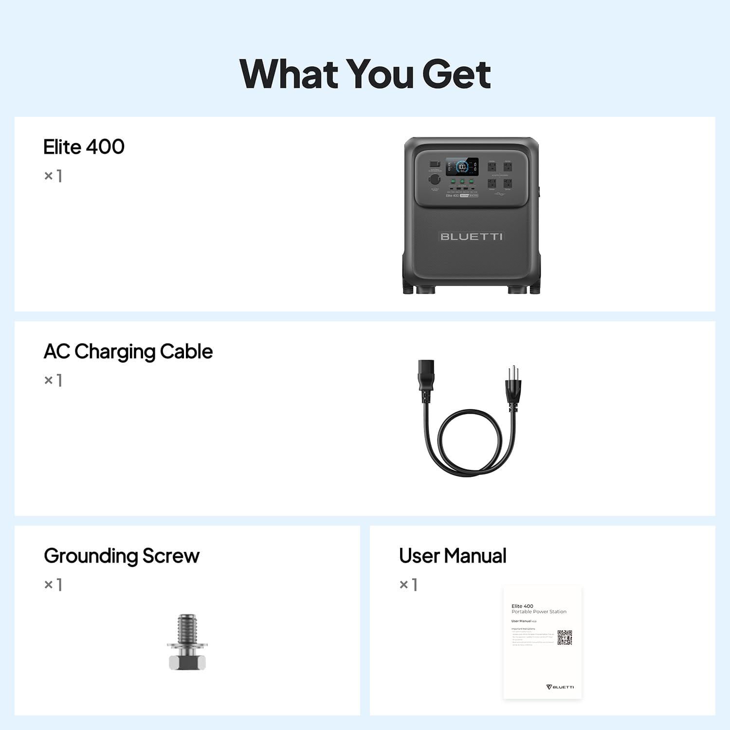 BLUETTI Elite 400 Portable Power Station, 3840Wh LFP Batttery Backup with 2600W AC Outlets (3900W Power Lifting), High Capacity Solar Generator with Wheels for Home Backup, Outage, RV Life, Camping
