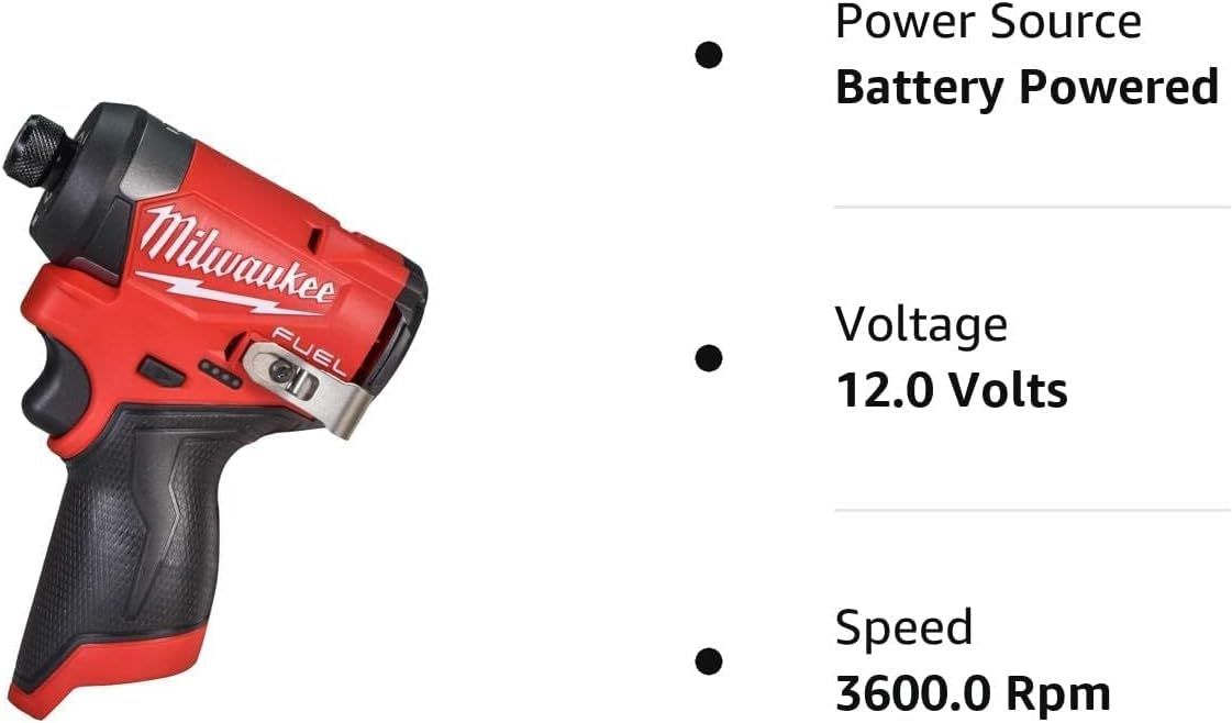 Milwaukee 3453-20 12V Fuel 1/4' Cordless Hex Impact Driver (Bare Tool)