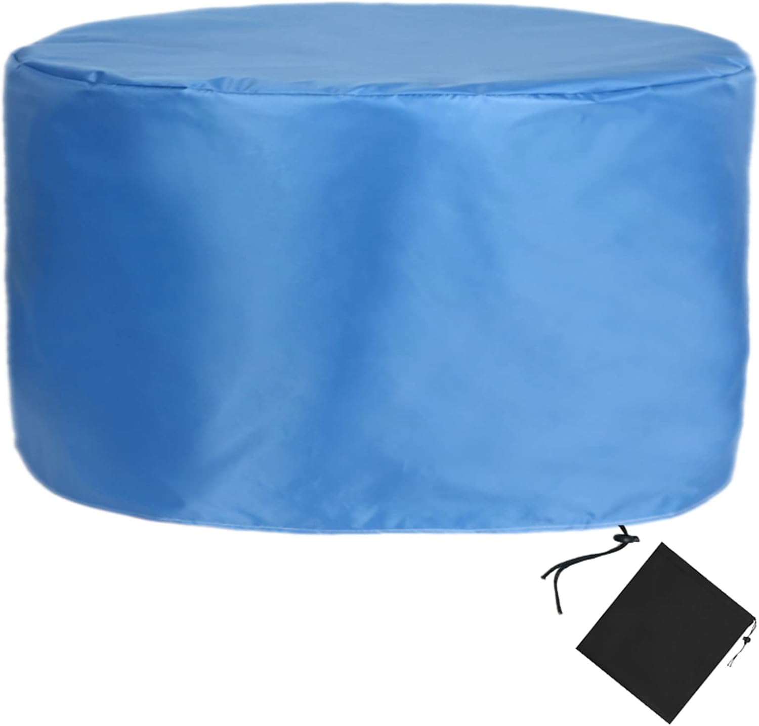 Garden Furniture Covers Waterproof Round 91x47in Patio Furniture Cover Light Blue for Sofa Dining Table and Chairs Anti-UV Durable 420d Oxford Fabric Rip Proof with Black Storage Bag