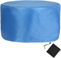 Garden Furniture Covers Waterproof Round 150x59in Patio Furniture Cover Light Blue for Sofa Dining Table and Chairs Anti-UV Durable 420d Oxford Fabric Rip Proof with Black Storage Bag