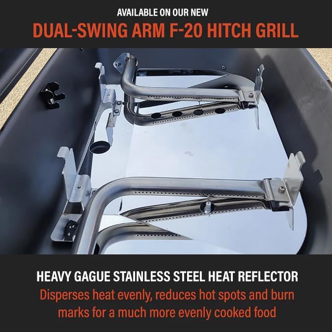 HitchFire Forge 20 Trailer Hitch Grill, Portable Grill Camping Grill, Portable Gas Grill BBQ, Small Grill for Camping Grills, Small Gas Grill Portable Grill Propane Grill, Tailgating Grill RV Grills