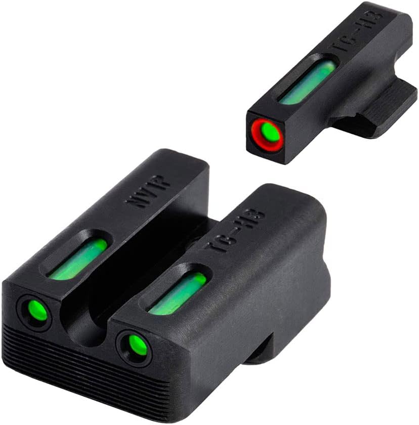 Truglo TFX PRO Handgun Sight, Glowing Shock Proof Tritium and Fiber Optic Night Sight for Handguns, Compact, Durable, and Snag Free Sight
