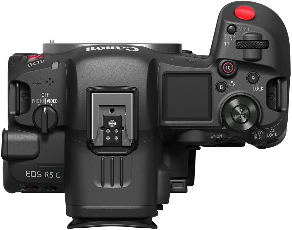 Canon EOS R5 C Mirrorless Cinema Camera 45MP Full Frame 8K RAW Video Dual Pixel AF Hybrid Photography Filmmaking Camera (5077C002) + Canon RF 75-300mm Lens + Adapter EF-EOS R + LP-E6P Battery + More