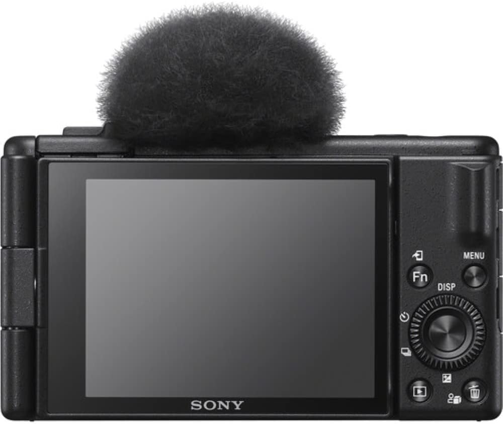 Sony ZV-1F Vlogging Camera | Black Bundle with 64GB Memory Card + Cleaning Cloth + 8' Flexipod + Spare Battery & Charger + Camera Bag + 5-Piece Cleaning Kit (8 Items)