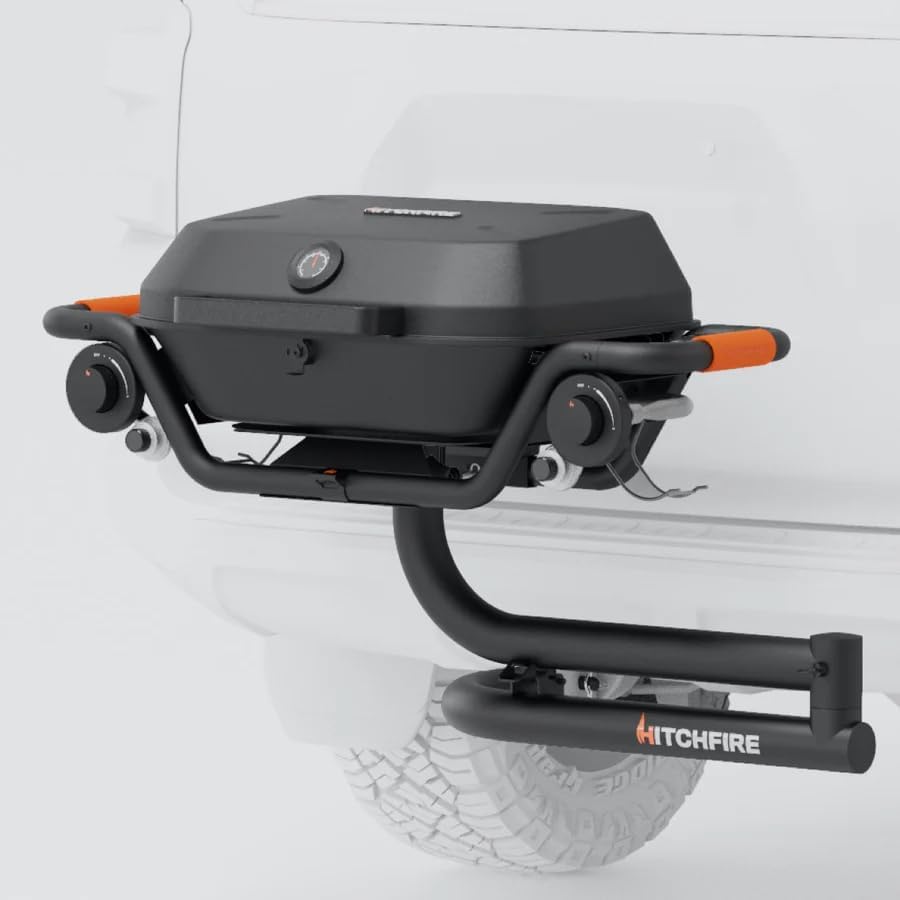 HitchFire Forge 20 Trailer Hitch Grill, Portable Grill Camping Grill, Portable Gas Grill BBQ, Small Grill for Camping Grills, Small Gas Grill Portable Grill Propane Grill, Tailgating Grill RV Grills