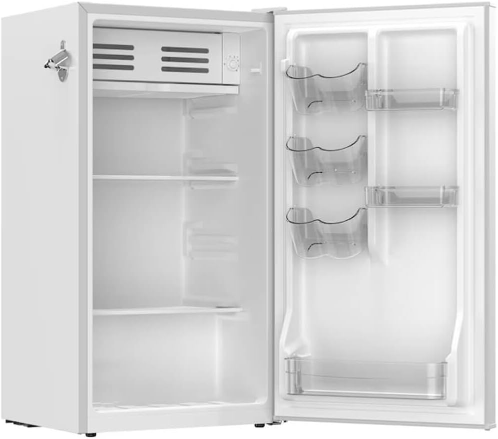 Frigidaire Refrigerator-Retro Mini Fridge Energy Saving-Adjustable Thermostat Control- Ideal for Dorm, Office, RV, Garage, Apartment 3.1 Cu Ft, SOFT ROSEGOLD