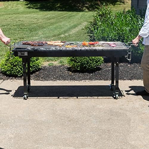 Backyard Pro CHAR60 60' Heavy-Duty Steel Charcoal Grill with Removable Legs and Cover