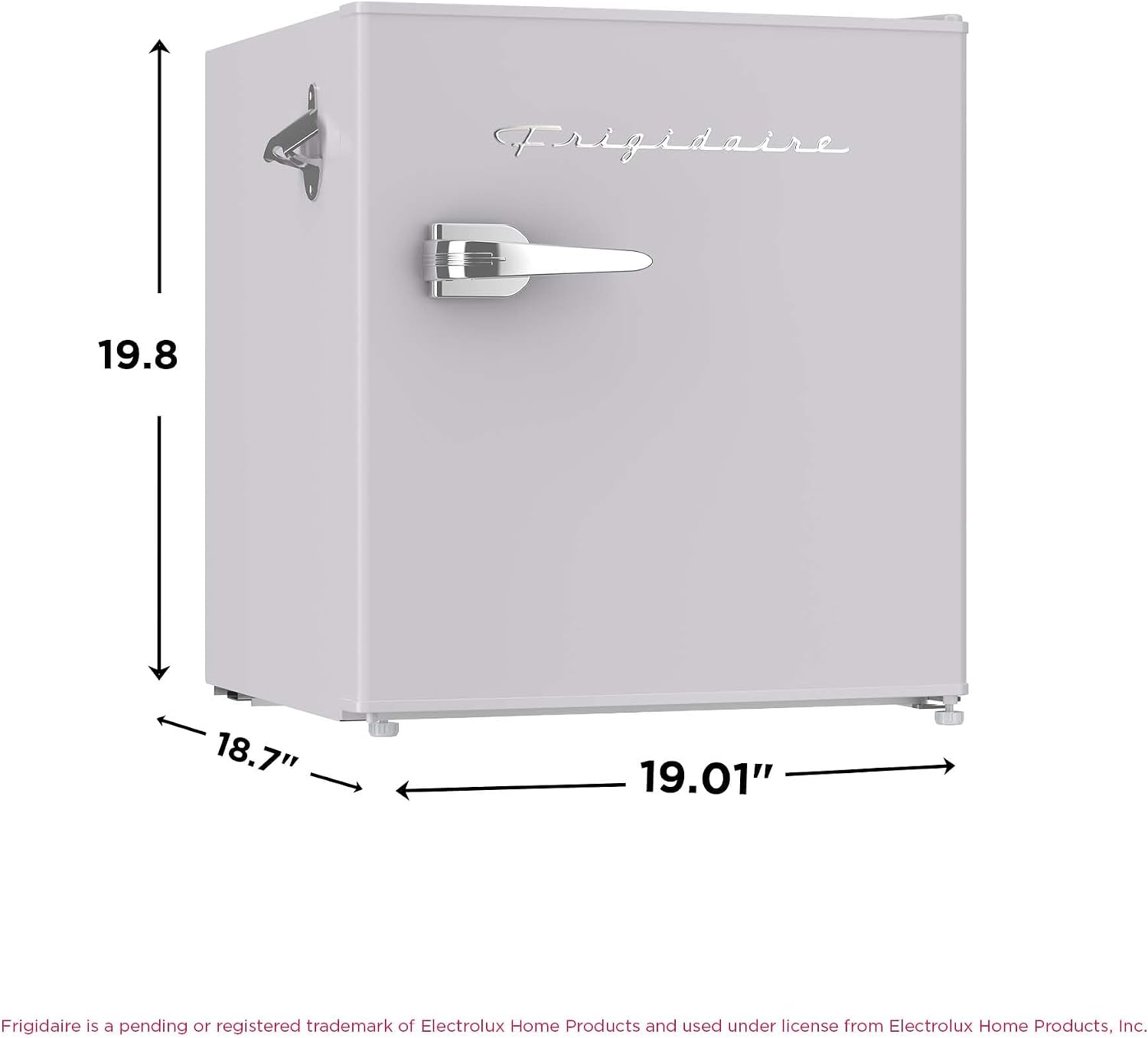 Frigidaire EFR176 1.6 cu. ft. Retro Bar Fridge with Side Bottle Opener (Moonbeam)