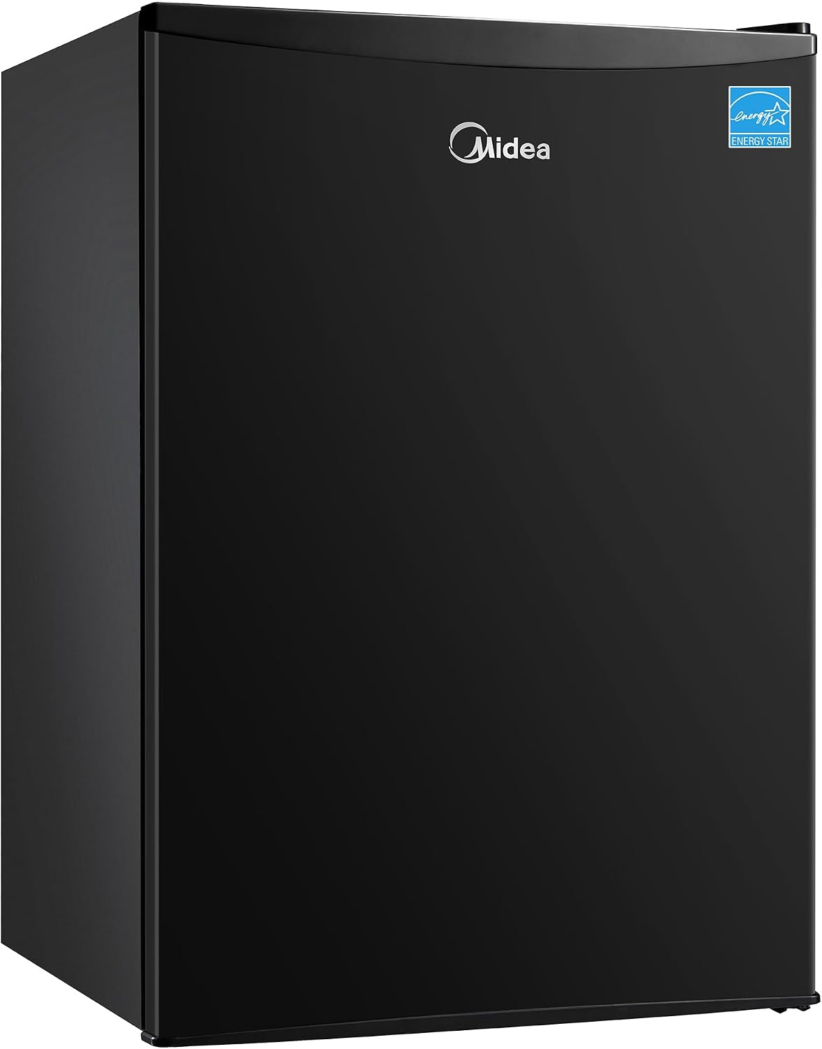 Midea MERM26B0ABB Mini Fridge, 2.7 Cu.ft Energy Star Certified Mini Refrigerator, Adjustable Thermostat, Reversible Door, Low Noise for Dorm, Office, Bedroom, Black