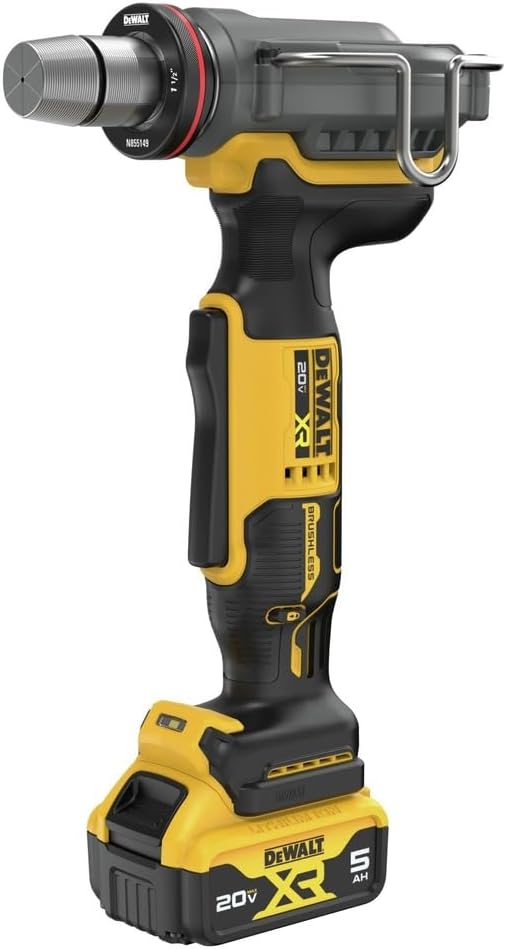 DEWALT 20V MAX XR PEX Expander Tool Kit with 1', 1-1/4', and 1-1/2' Expansion Heads, Battery and Charger Included (DCE410P1)