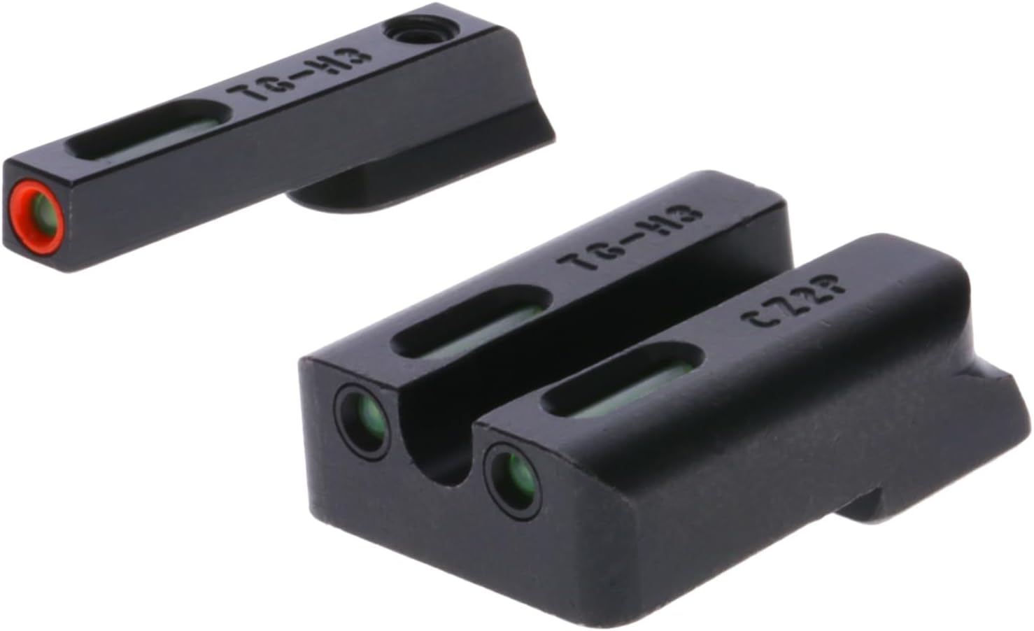 Truglo TFX PRO Handgun Sight, Glowing Shock Proof Tritium and Fiber Optic Night Sight for Handguns, Compact, Durable, and Snag Free Sight