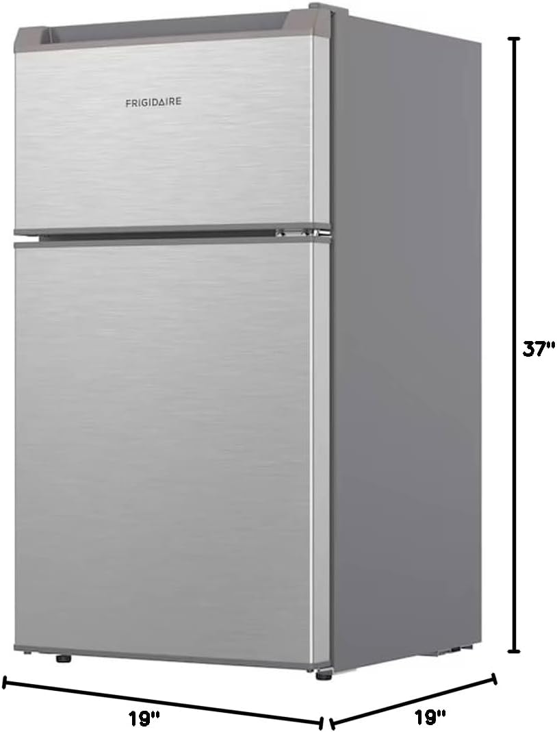 3.1 cu. ft. 2-Door Retro Mini Refrigerator in Stainless Steel