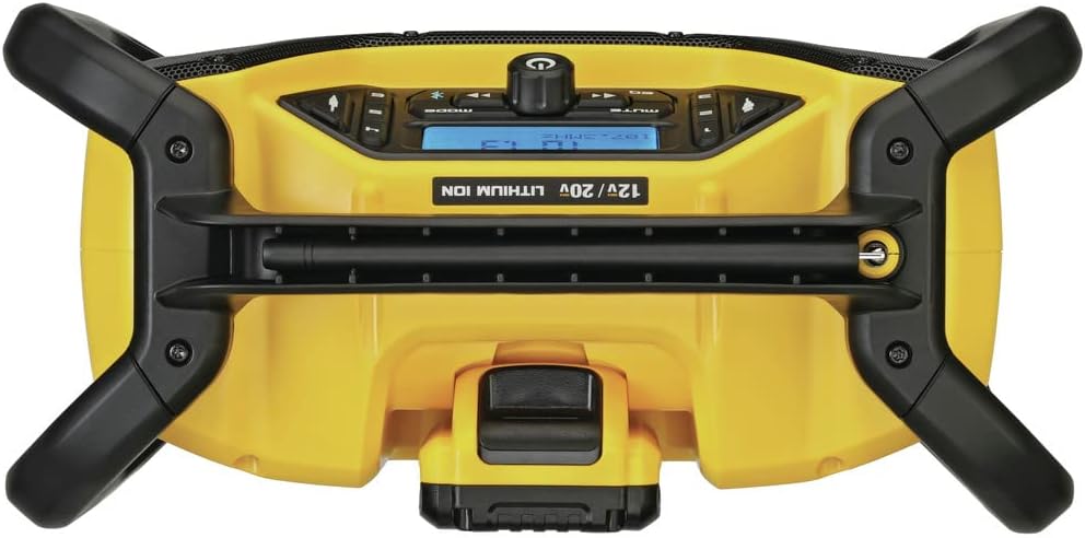 DEWALT 12V/20V MAX Portable Bluetooth Radio, Cordless, 100 ft Range, 3.5' Subwoofers, Jobsite (DCR028B)