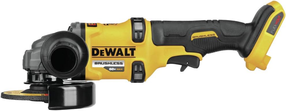 DEWALT FLEXVOLT 60V MAX* Angle Grinder with Kickback Brake, 4-1/2-Inch to 6-Inch, Tool Only (DCG418B)