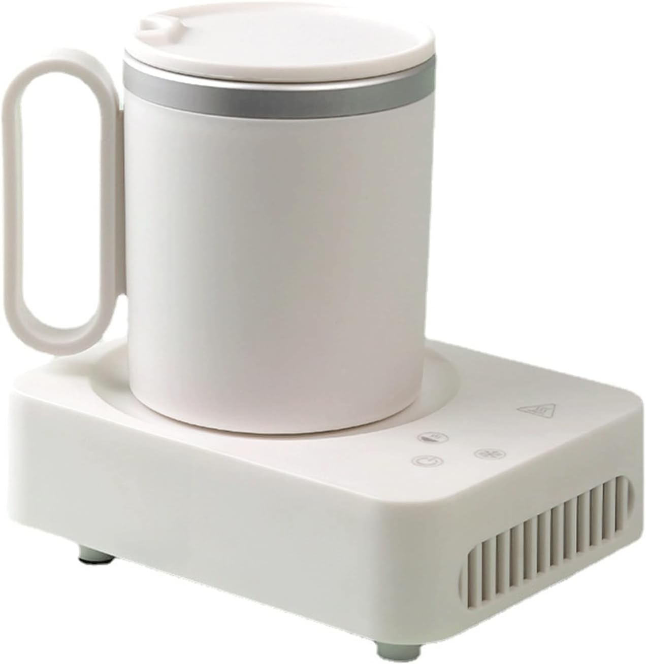 Electric Coffee Cup Warmer for Desk, Smart Coffee Heater Warmer, Electric Beverage Cup for Home Office, Warming Plate for Tea, Milk (Color : White)