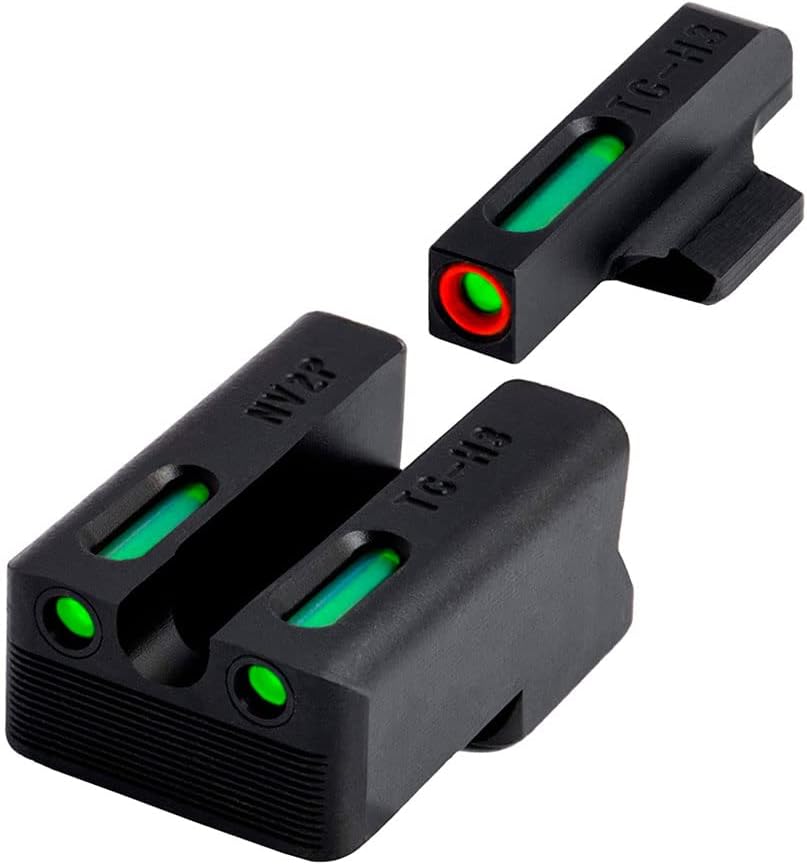 Truglo TFX PRO Handgun Sight, Glowing Shock Proof Tritium and Fiber Optic Night Sight for Handguns, Compact, Durable, and Snag Free Sight