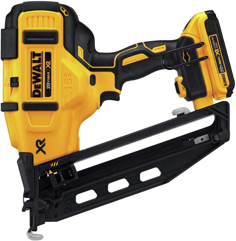 DEWALT 20V MAX* XR Finish Nailer, Angled, 16GA (DCN660D1)