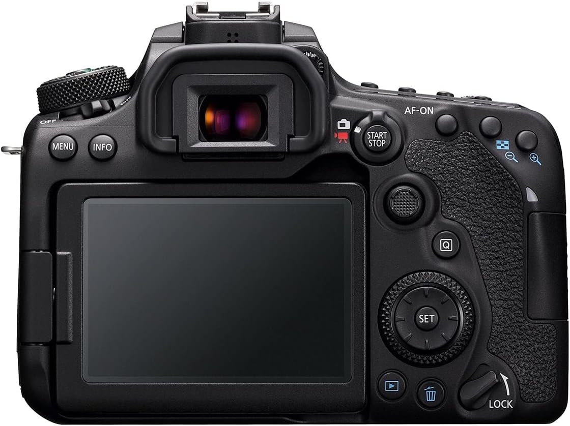 Canon DSLR Camera [EOS 90D] with Built-in Wi-Fi, Bluetooth, DIGIC 8 Image Processor, 4K Video, Dual Pixel CMOS AF, and 3.0 Inch Vari-Angle Touch LCD Screen, [Body Only], Black