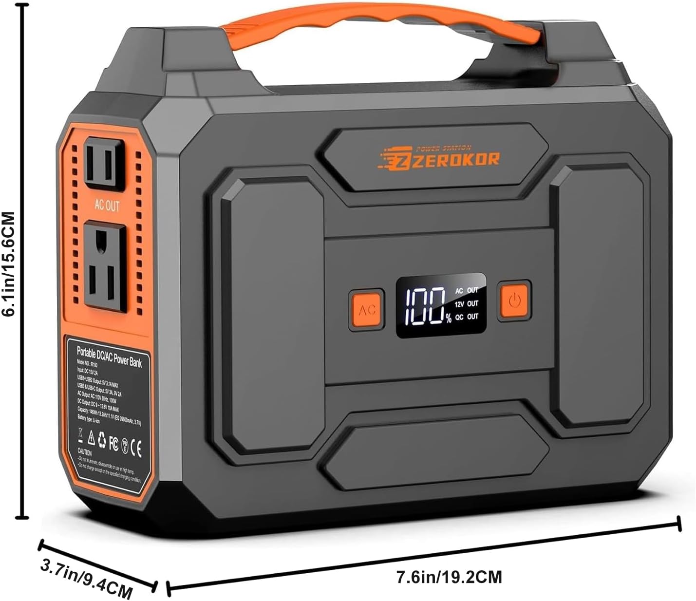 Solar Power Station with Foldable Solar Panel 60W, 110V 100W AC Outlet Camping Portable Solar Power Bank Generator with Panels Included,Portable Battery Pack for Laptop Smart Device RV Outdoor Backup