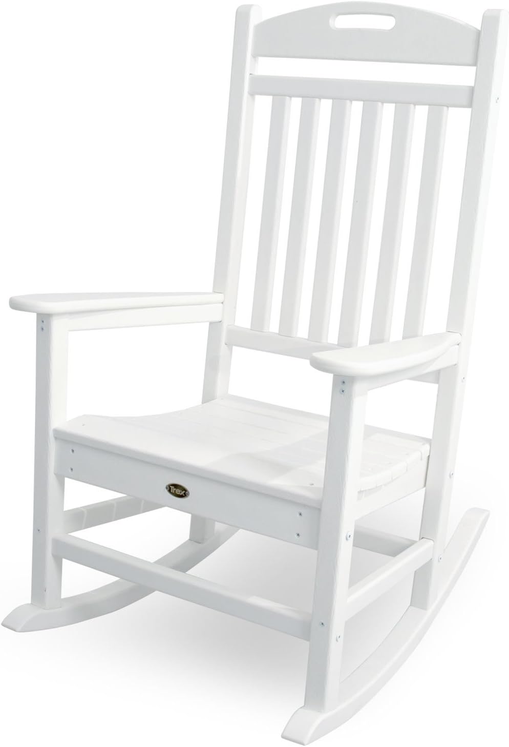 Trex Outdoor Furniture by Polywood Yacht Club Rocker Chair, Classic White (TXR100CW)