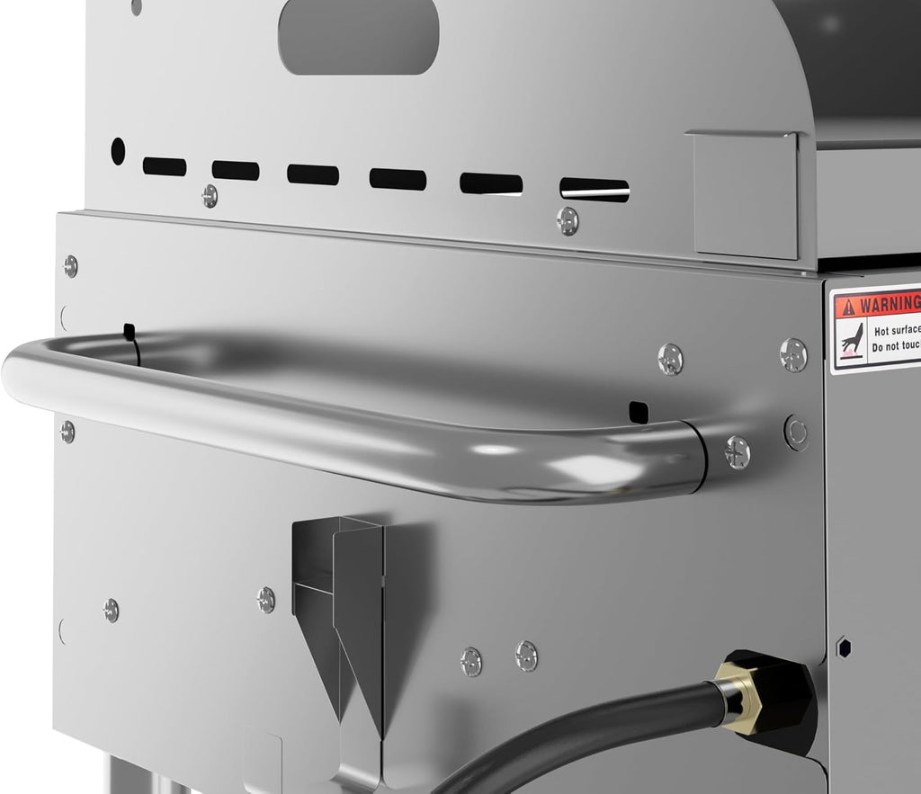 60 in. 8-Burner Commercial Outdoor Propane Gas Grill with 30 in. Griddle in Stainless-Steel, ETL Listed (CGKIT6-G30)